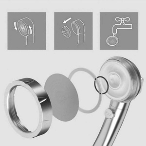 High Pressure Handheld Shower Head with ON/OFF <b>Switch</b> Adjustable Angle Bracket Showerhead 3 Spray Modes Handheld Combo - Product Image 3
