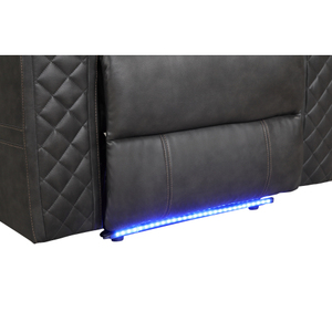 <span class=keywords><strong>Canapé</strong></span> <span class=keywords><strong>convertible</strong></span> BENZ avec LED et inclinaison électrique, en similicuir noir, modulaire, pour salle de cinéma VIP, villa, avec fonction glissante - Product Image 6