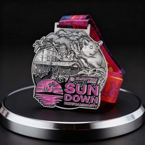 Médaille de sport personnalisée en alliage de zinc pour Taekwondo, Karaté, Jiu Jitsu, Judo, Kung Fu – Or, Argent, Bronze 3D - Product Image 2