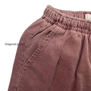 Pantalones cortos de pana para hombre de algodón cómodos clásicos personalizados, pantalones cortos de pana para hombre con cintura elástica con cordón - Product Image 6