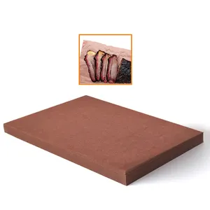 Пищевой персиковый мясной лист бумаги для курения мяса небеленая невощеная и непокрытая крафт-бумага, предварительно нарезанная бумага для барбекю