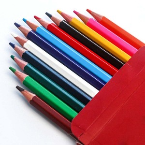 Portable Multi Shade Art Coloring Pencils Compact Kraft Paper Box Packaging Uniform Color Payoff For Weekend Hobby <b>Drawing</b> - Product Image 1