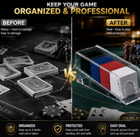 Distributeur de cartes Depu, fournitures spécialisées pour le Texas Hold'em, peut contenir 4 à 6 paquets de cartes, vente en gros