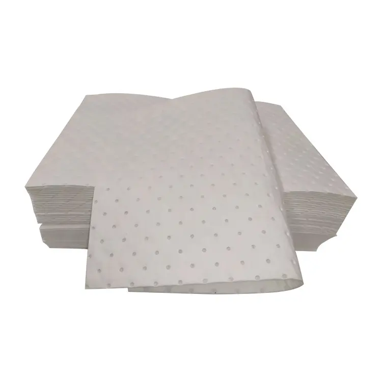 Free samples polypropylene white color 15x20 oil sorbent pads