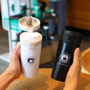 <span class=keywords><strong>Thermos</strong></span> à double paroi en acier inoxydable 304 de 380 ml et 500 ml, tasse à <span class=keywords><strong>café</strong></span> portable avec couvercle rabattable, cadeau d'affaires - Product Image 3