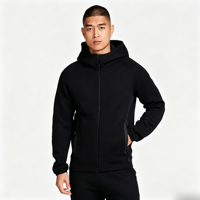 Herren Strickjacke mit Kapuze Warme Klassische Sportjacke Lässige Laufjacke
