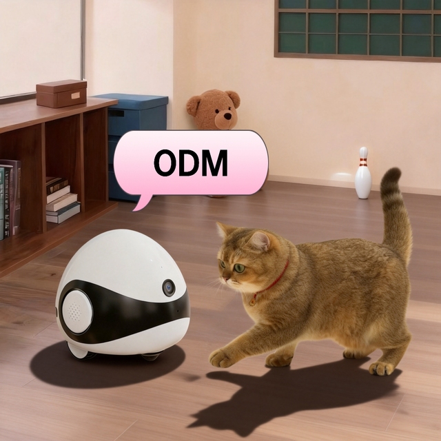 Mobile AI Pet Camera Cats Dogs Smart Companion Robot Eco-friendly Plastic Remote Monitoring HD Video Voice Interaction Automatic