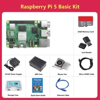 Nouveau Raspberry Pi 5 Modèle B Original 1 Go 2 Go 4 Go 8 Go RAM Kit de Démarrage Complet pour Ordinateur de Bureau Raspberry Pi 5 Module 5b + Pi5 4G 8G Pi 5