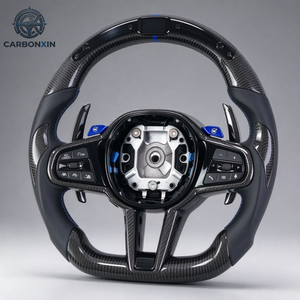 Volante Deportivo Personalizado de Fibra de Carbono con LED, 3 Brazos, 40 mm, para CS M3-M6 X3-X8 G01-G37 G80-G82, Sin Airbag - Product Image 6