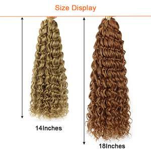 Gogo Curl 14 pulgadas mujeres sintético playa onda <span class=keywords><strong>Pelo</strong></span> <span class=keywords><strong>Corto</strong></span> rizado ganchillo trenzas Deep Twist Waterwave trenzado <span class=keywords><strong>pelo</strong></span> al por mayor - Product Image 4