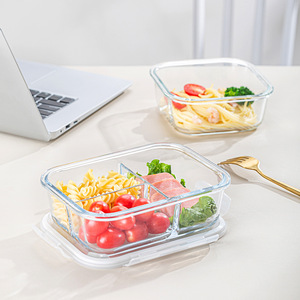Airtight Glass Meal Prep Bento Lunch <b>Box</b> with Lid Microwave & Dishwasher Safe 0-1L Capacity Food Storage <b>Container</b> in Carton - Product Image 4