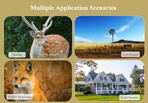 กล้องวงจรปิดพลังงานแสงอาทิตย์ WiFi 1080p 24MP สำหรับเกม กล้องรักษาความปลอดภัย กล้องสอดแนมล่าสัตว์ สีดำ พร้อมระบบมองเห็นกลางคืน ตรวจจับความเคลื่อนไหว - Product Image 6