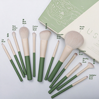 Ensemble de 12 pinceaux de maquillage pour les fêtes, ultra-doux, pour le visage et les yeux, pour le fond de teint, la poudre, le blush, les fards à paupières, le correcteur