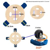 Chariot à quatre roues en contreplaqué Tool and Turtle avec support OEM, garantie 1 an, pratique pour les chariots et les déplacements