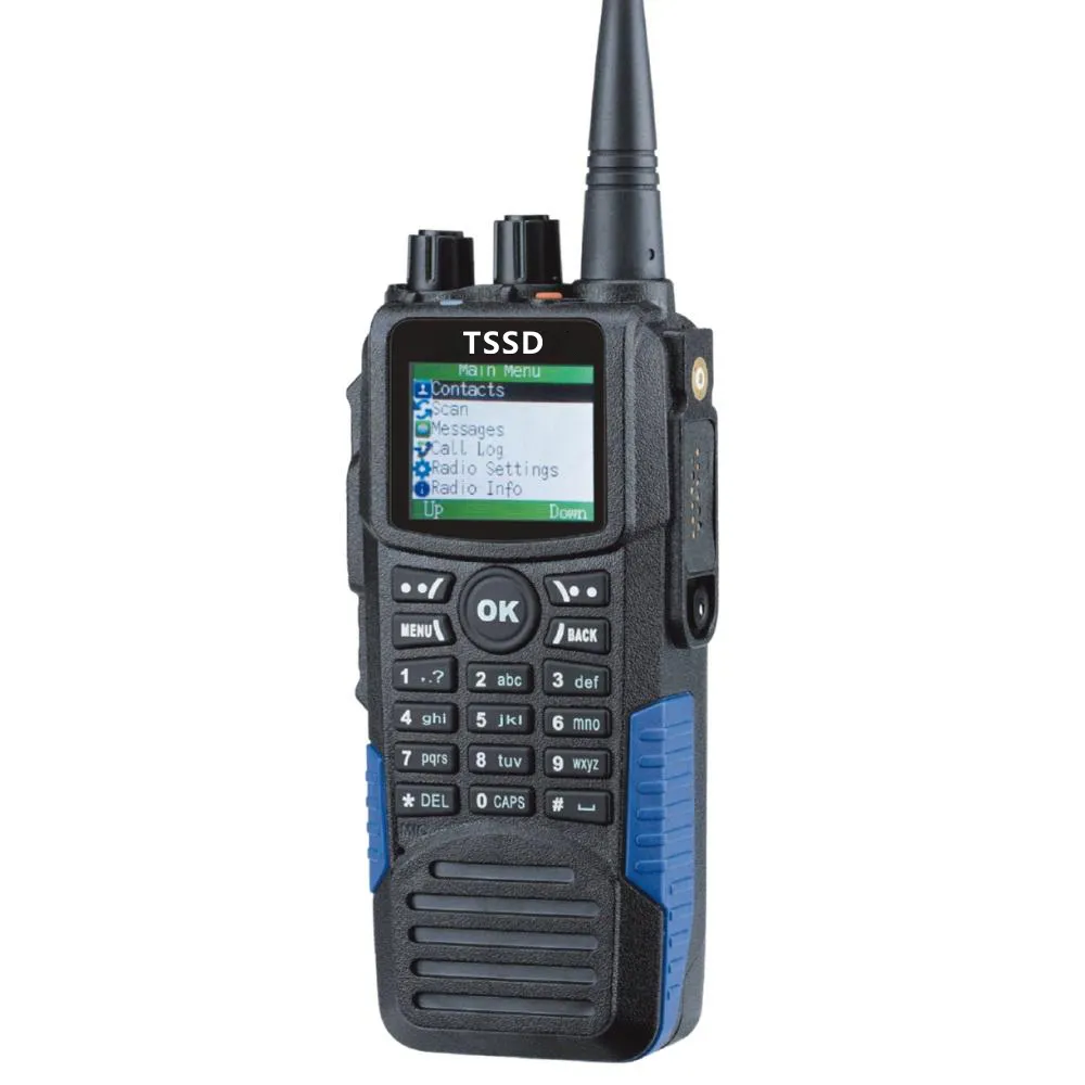 TSSD DM-8000 Big Volume Two Way Radio Compatible with motorola LCD Display High Quality GPS Digital DMR radio Walkie Talkie