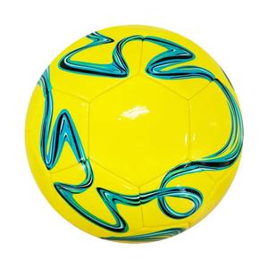 Balón de fútbol duradero de entrega rápida, color amarillo, con logo personalizado impreso, cosido a máquina, para regalo promocional. - Product Image 1