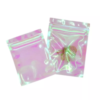 Petits sacs à cosmétiques en plastique translucides à fermeture éclair avec Logo personnalisé, petits sacs à bijoux dorés et mats, emballage cadeau
