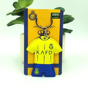 Nuevo Estilo Llavero de Cuero con Diseño de <span class=keywords><strong>Camiseta</strong></span> de Fútbol para Aficionados, Colgante para Bolsa - Product Image 1