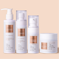 Ensemble de soins de la peau au collagène d'antilope et à l'eau de riz biologique, crème éclaircissante anti-rides pour le visage, formulée avec de l'acide hyaluronique et des ingrédients à base de plantes