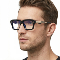 Lunettes de protection anti-lumière bleue carrées de luxe, unisexes, classiques, élégantes, bloquant la lumière bleue, monture intégrale, pour le bureau et l'ordinateur