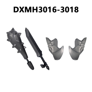 DXMH3016-3027 <span class=keywords><strong>Golem</strong></span> Blindado Rojo con Espada de Doble Filo, Hacha de Guerra, Bloques de Construcción Grandes para Armar, Juguetes de Regalo para Niños - Product Image 3