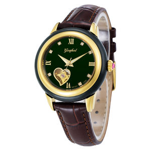 RTS Jade <b>Watch</b> Montre Luxury <b>Automatic</b> Mechanical <b>Watch</b> <b>Skeleton</b> Design Natural Jade Couple <b>Watch</b> - Product Image 6