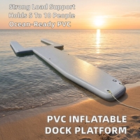 Plateforme flottante gonflable InflaToGo en PVC, île flottante, SUP, utilisation en eau de mer, capacité 100-500 kg