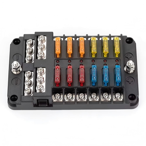 12 В 32 В держатель предохранителя для автомобиля лодки с 12 лезвиями и пластиковой крышкой металлический аксессуар для панели питания для кемпинга RV - Product Image 2