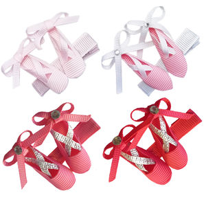 Zapatos de ballet hechos a mano para bebé, lazo de pelo con clip, accesorios para el cabello para niña - Product Image 1
