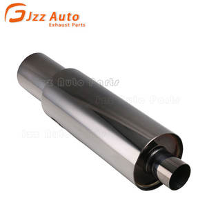 Silenziatore di scarico modificato per tubo di scarico per auto sportive silenziatore sonoro dritto da 2 "a 3.5" marmitta di scarico universale nera - Product Image 5