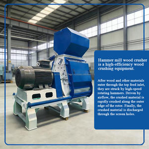 Broyeur à bois Hengju haute productivité, grande capacité 7t/h, broyeur à marteaux à bois avec moteur et moteur pour la production de sciure de bois, 380V - Product Image 3