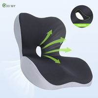 Coussin de dossier ergonomique en mousse à mémoire de forme écologique pour chaise de bureau, confort sédentaire, antidérapant, pour le coccyx, idéal pour les longues sessions assises