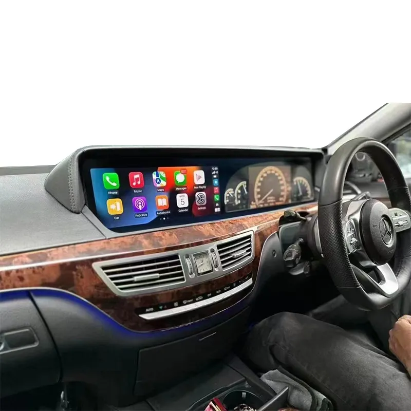 12.3 Inch Dvd Auto Radio Stereo Android Touchscreen Multimedia Speler Carplay Voor Mercedes Benz S Klasse