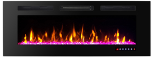 Chimenea Eléctrica de Pared con Llama Artificial, Cristal Templado Plano, 40 50 60 Pulgadas, Venta de Fábrica - Product Image 3