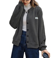 Vêtements personnalisés pour dames, manteau et veste pour femmes, blouson bombardier à épaules tombantes et lettres avec bouton de fermeture, vestes et sports pour femmes