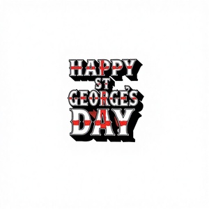 เสื้อยืดแขนสั้นพิมพ์ลายทรงสลิมฟิตสำหรับผู้หญิงวันเซนต์จอร์จ วันแห่งความสุข - Product Image 1