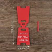 Étiquette en plastique PLA 3D transfrontalière pour best-seller, petit panneau « Je t'aime » pour cadeau de vacances