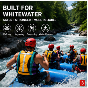 Gilet de sauvetage commercial 100N pour <span class=keywords><strong>rafting</strong></span> en eaux vives, kayak, PFD, OEM personnalisé - Product Image 4