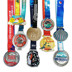 Bán Buôn Tùy Chỉnh Thiết Kế Riêng Của Bạn Kim Loại Giải Thưởng Marathon Chạy Sport Ribbon Huy Chương - Product Image 2