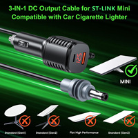 Cable de Alimentación 3 en 1 para Starlink Mini, 5M, 12V-24V, Adaptador de Encendedor de Cigarrillos a Cable de Alimentación CC con Puerto USB Tipo C