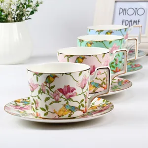 Ensemble de tasses à café et sous-tasses de style européen, en porcelaine, vaisselle de ménage, ensemble de tasses de café créatives, pour maison et café