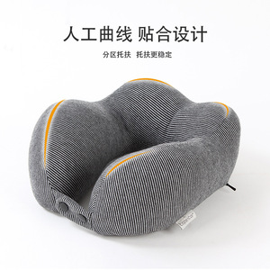 Almohada de Viaje Topentor en Forma de U con Espuma Viscoelástica y Función Magnética para Soporte Cervical en Adultos - Product Image 1