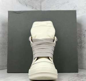 New style fashionable high-top casual shoes with genuine leather and rubber outsole. Men's and women's versions are the same. - Product Image 5
