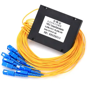 1*2 1*8 1*16 1x32 Single Mode Type Fiber Optical PLC Splitter SC/UPC Connectors Fiber Optic Cable Splitter Fiber pigtail cable