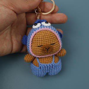 Llavero de ganchillo hecho a mano con diseño de capibara, encantador, mini, lindo, amigurumi, colgante de animal, muñeco, adorno para bolso, venta al por mayor - Product Image 5