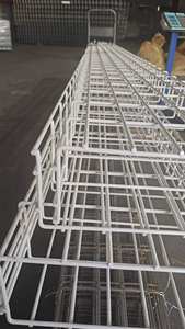 Bandeja de cableado de malla de alambre galvanizado en caliente con borde recto y recubrimiento de polvo negro para cableado de comunicaciones, energía y salas de máquinas - Product Image 5