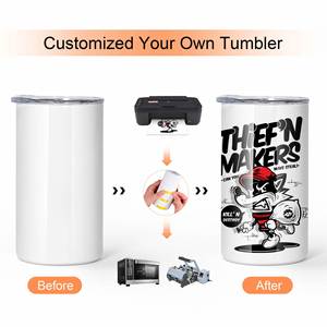 Gobelet droit de 12 oz pour sublimation, en acier inoxydable 304, à double paroi, isolé sous vide, avec paille, portable pour les voyages et l'extérieur - Product Image 3