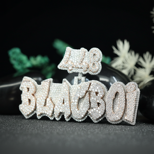 Collar Personalizado con Nombre en Estilo Hip Hop, con Incrustaciones de Diamantes Moissanite, Doble Capa, para Regalo - Product Image 1