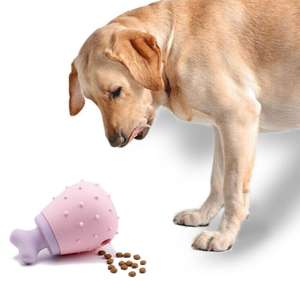 Muslo de pollo inteligente portátil, juguete masticable para perros, antiasfixia, molienda lenta de alimentos, juguete de goma resistente para mascotas - Product Image 6