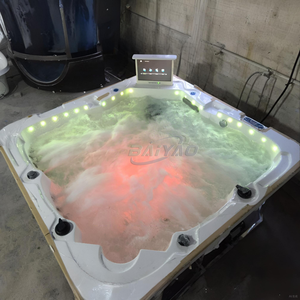 Bain à remous <span class=keywords><strong>extérieur</strong></span> avec technologie de chauffage rapide, spa 5 places pour climat froid, jardin et détente hivernale en plein air - Product Image 4